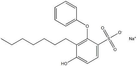 5-Hydroxy-6-heptyl[oxybisbenzene]-2-sulfonic acid sodium salt 结构式