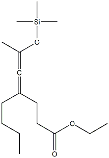 6-Trimethylsilyloxy-4-butyl-4,5-heptadienoic acid ethyl ester 结构式
