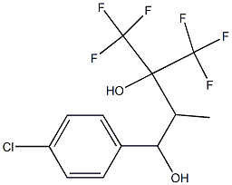 1-(p-Chlorophenyl)-2-methyl-4,4,4-trifluoro-3-trifluoromethyl-1,3-butanediol 结构式