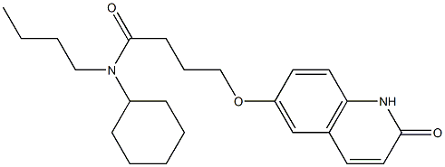 N-Butyl-N-cyclohexyl-4-[(2-oxo-1,2-dihydroquinolin-6-yl)oxy]butyramide 结构式