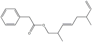 Phenylacetic acid 2,6-dimethyl-3,7-octadienyl ester 结构式