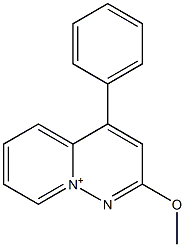 2-Methoxy-4-phenylpyrido[1,2-b]pyridazin-9-ium 结构式