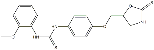 1-(o-Methoxyphenyl)-3-[p-[[(2-thioxo-5-oxazolidinyl)methyl]oxy]phenyl]thiourea 结构式