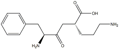 (2R)-5-Amino-2-[(S)-3-amino-2-oxo-4-phenylbutyl]pentanoic acid 结构式