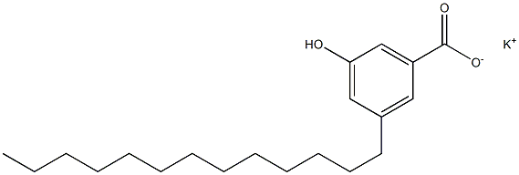 3-Tridecyl-5-hydroxybenzoic acid potassium salt 结构式