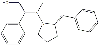 (2S)-2-Benzyl-1-[N-methyl-N-[(1R)-2-hydroxy-1-phenylethyl]amino]pyrrolidine 结构式