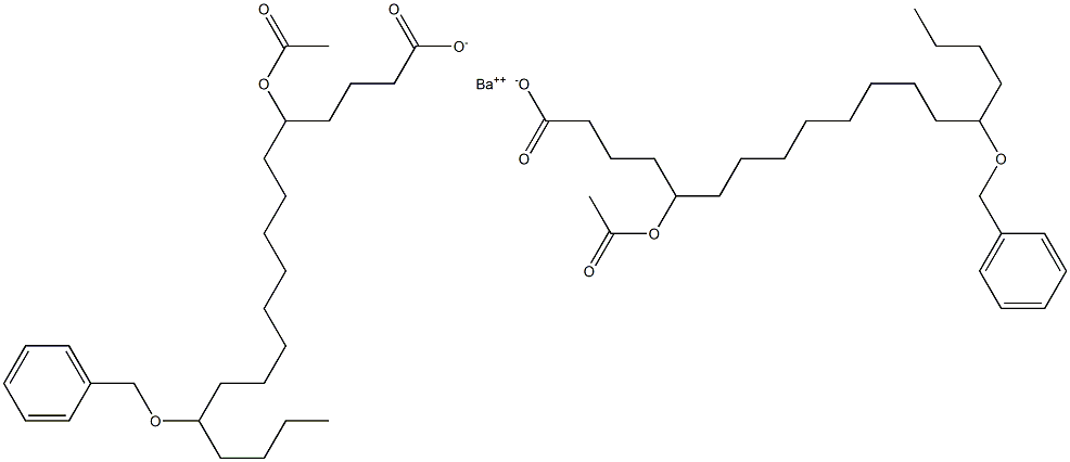 Bis(14-benzyloxy-5-acetyloxystearic acid)barium salt 结构式