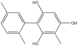 2-Methyl-4-(2,5-dimethylphenyl)benzene-1,3,5-triol 结构式