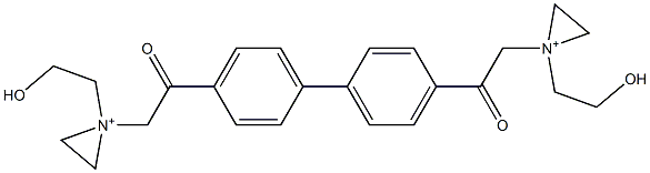 1,1'-[(1,1'-Biphenyl-4,4'-diyl)bis(2-oxoethylene)]bis[1-(2-hydroxyethyl)-aziridinium] 结构式