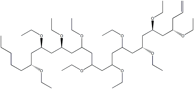 (4S,6S,8S,18R,20R,22R)-4,6,8,10,12,14,16,18,20,22-Decaethoxy-1-heptacosene 结构式