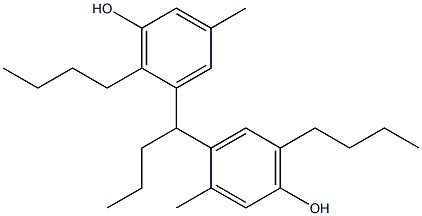 4,5'-Butylidenebis(3-methyl-6-butylphenol) 结构式
