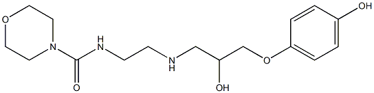 1-(p-Hydroxyphenoxy)-3-[[2-[[(morpholino)carbonyl]amino]ethyl]amino]-2-propanol 结构式