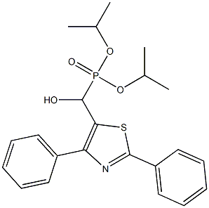 (2,4-Diphenylthiazol-5-yl)hydroxymethylphosphonic acid diisopropyl ester 结构式