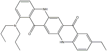 1-(Dipropylamino)-9-ethyl-5,12-dihydroquino[2,3-b]acridine-7,14-dione 结构式