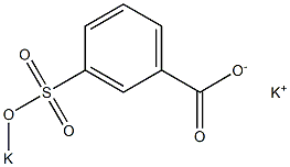 3-(Potassiosulfo)benzenecarboxylic acid potassium salt 结构式