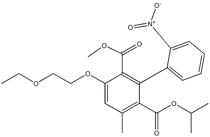 3-Methyl-5-(2-ethoxyethyloxy)-6-methoxycarbonyl-2'-nitro-1,1'-biphenyl-2-carboxylic acid isopropyl ester 结构式