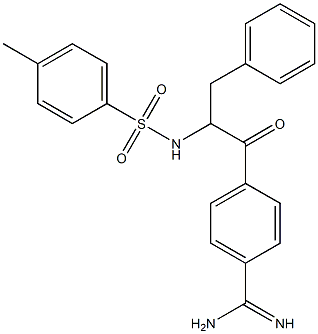 4-[2-(4-Methylphenylsulfonylamino)-1-oxo-3-phenylpropyl]benzamidine 结构式