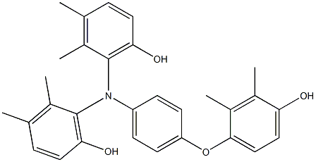 N,N-Bis(6-hydroxy-2,3-dimethylphenyl)-4-(4-hydroxy-2,3-dimethylphenoxy)benzenamine 结构式