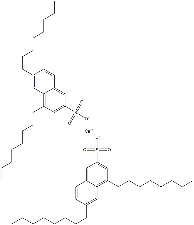 Bis(4,6-dioctyl-2-naphthalenesulfonic acid)calcium salt 结构式