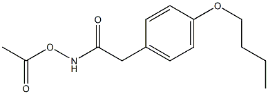 N-Acetyloxy-2-(4-butoxyphenyl)acetamide 结构式