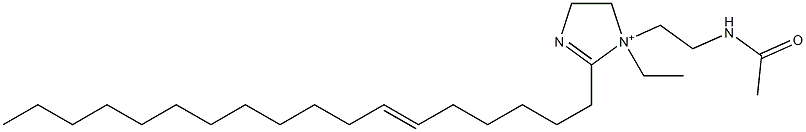1-[2-(Acetylamino)ethyl]-1-ethyl-2-(6-octadecenyl)-2-imidazoline-1-ium 结构式
