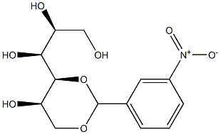 1-O,3-O-(3-Nitrobenzylidene)-L-glucitol 结构式