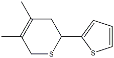 5,6-Dihydro-3,4-dimethyl-6-(2-thienyl)-2H-thiopyran 结构式