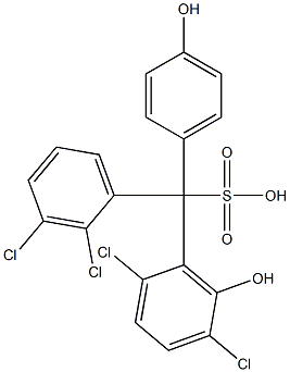 (2,3-Dichlorophenyl)(2,5-dichloro-6-hydroxyphenyl)(4-hydroxyphenyl)methanesulfonic acid 结构式
