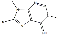8-Bromo-6-imino-1,9-dimethyl-1,6-dihydro-9H-purine 结构式