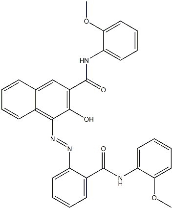 4-[[2-[[(2-Methoxyphenyl)amino]carbonyl]phenyl]azo]-3-hydroxy-N-(2-methoxyphenyl)-2-naphthalenecarboxamide 结构式