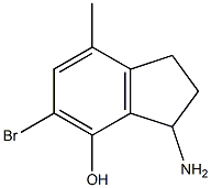 3-Amino-2,3-dihydro-5-bromo-7-methyl-1H-inden-4-ol 结构式