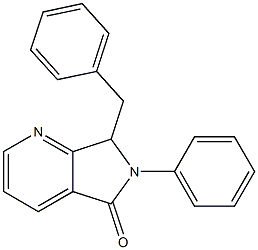 6-Phenyl-7-phenylmethyl-6,7-dihydro-5H-pyrrolo[3,4-b]pyridin-5-one 结构式