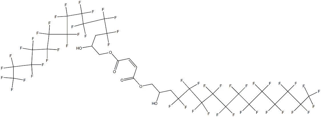 Maleic acid bis[2-hydroxy-3-(pentacosafluorododecyl)propyl] ester 结构式