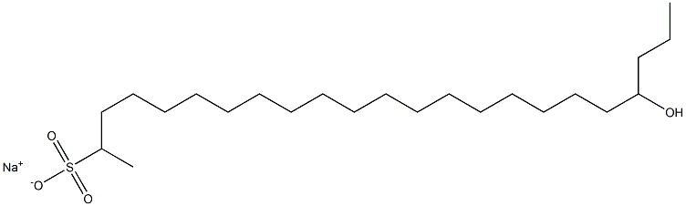 20-Hydroxytricosane-2-sulfonic acid sodium salt 结构式