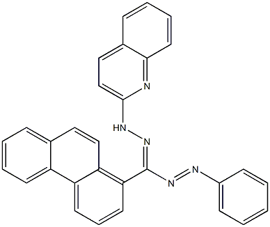 1-(Quinolin-2-yl)-3-(1-phenanthryl)-5-phenylformazan 结构式