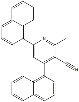 2-Methyl-4,6-bis(1-naphtyl)pyridine-3-carbonitrile 结构式