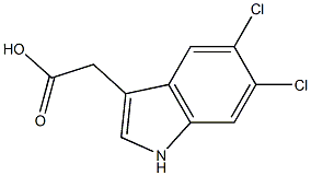 5,6-Dichloro-1H-indole-3-acetic acid 结构式