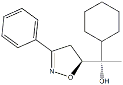 (5S)-3-Phenyl-5-[(1S)-1-cyclohexyl-1-hydroxyethyl]-2-isoxazoline 结构式