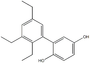 2-(2,3,5-Triethylphenyl)benzene-1,4-diol 结构式