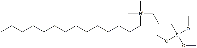 N-[3-(Trimethoxysilyl)propyl]-N,N-dimethyl-1-tetradecaneaminium 结构式