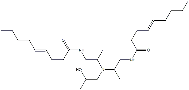 N,N'-[2-Hydroxypropyliminobis(2-methyl-2,1-ethanediyl)]bis(4-nonenamide) 结构式