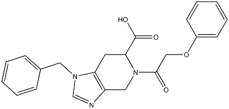 1-Benzyl-4,5,6,7-tetrahydro-5-phenoxyacetyl-1H-imidazo[4,5-c]pyridine-6-carboxylic acid 结构式
