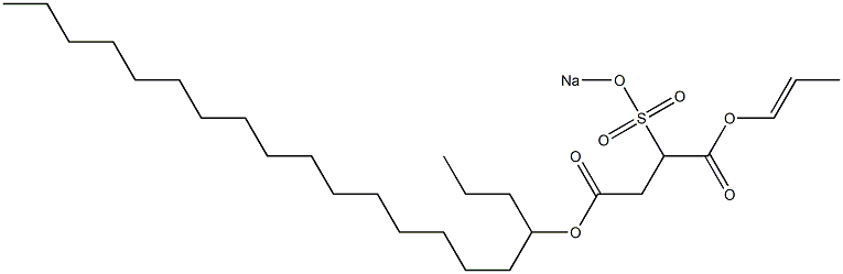 2-(Sodiosulfo)succinic acid 4-icosyl 1-(1-propenyl) ester 结构式