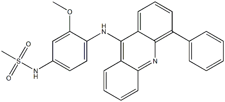 N-[3-Methoxy-4-[(4-phenyl-9-acridinyl)amino]phenyl]methanesulfonamide 结构式