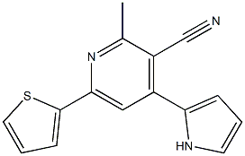 2-Methyl-4-(1H-pyrrol-2-yl)-6-(2-thienyl)pyridine-3-carbonitrile 结构式