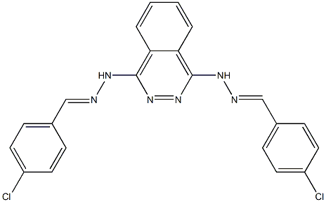 1,4-Bis[2-(4-chlorobenzylidene)hydrazino]phthalazine 结构式