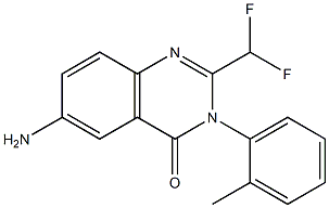 6-Amino-2-(difluoromethyl)-3-(2-methylphenyl)quinazolin-4(3H)-one 结构式