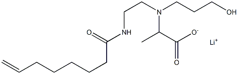 2-[N-(3-Hydroxypropyl)-N-[2-(7-octenoylamino)ethyl]amino]propionic acid lithium salt 结构式