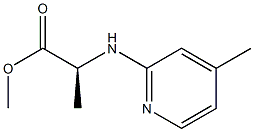 N-(4-Methyl-2-pyridyl)alanine methyl ester 结构式