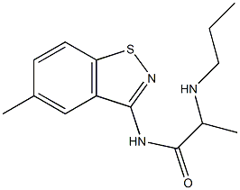 N-(5-Methyl-1,2-benzisothiazol-3-yl)-2-propylaminopropanamide 结构式